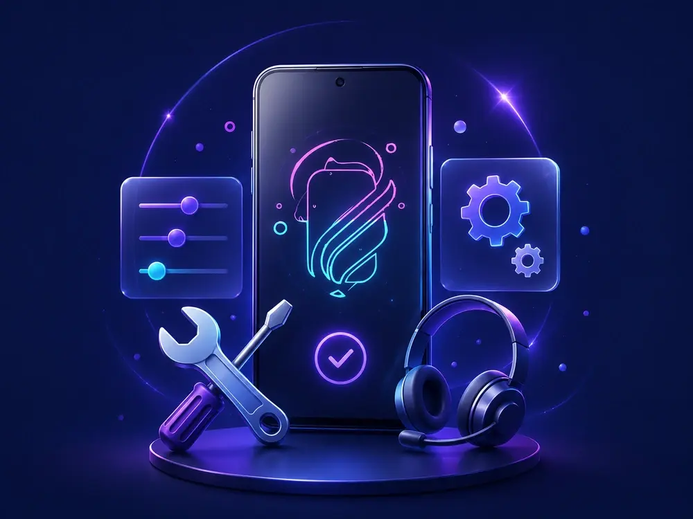 Illustrazione per supporto smartphone, tablet e configurazioni quotidiane
